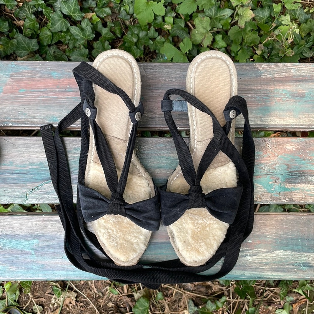 Black UGG wedge sandals | size 10